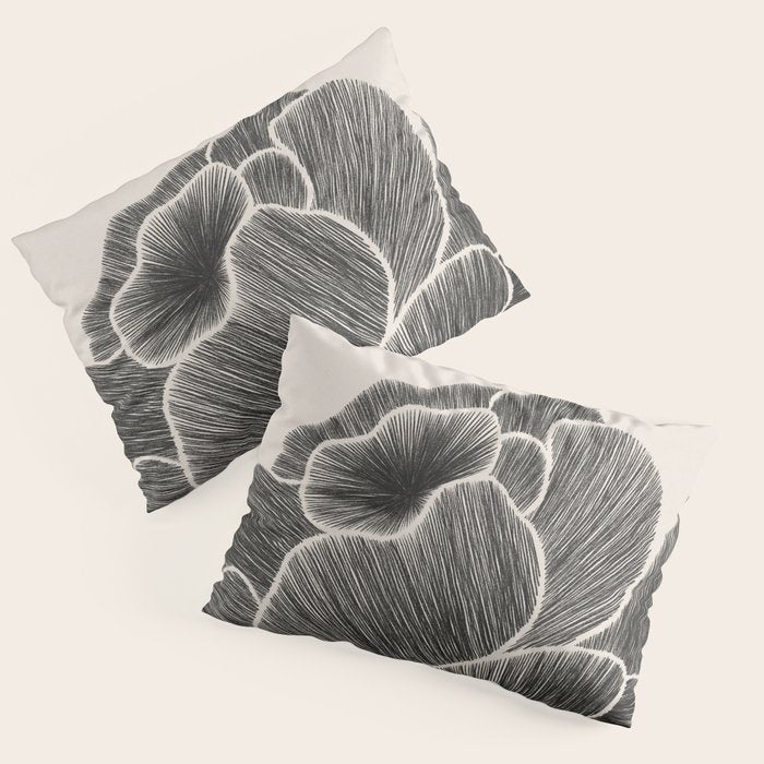 Black Peony I Pillow Sham Gallery Image 1