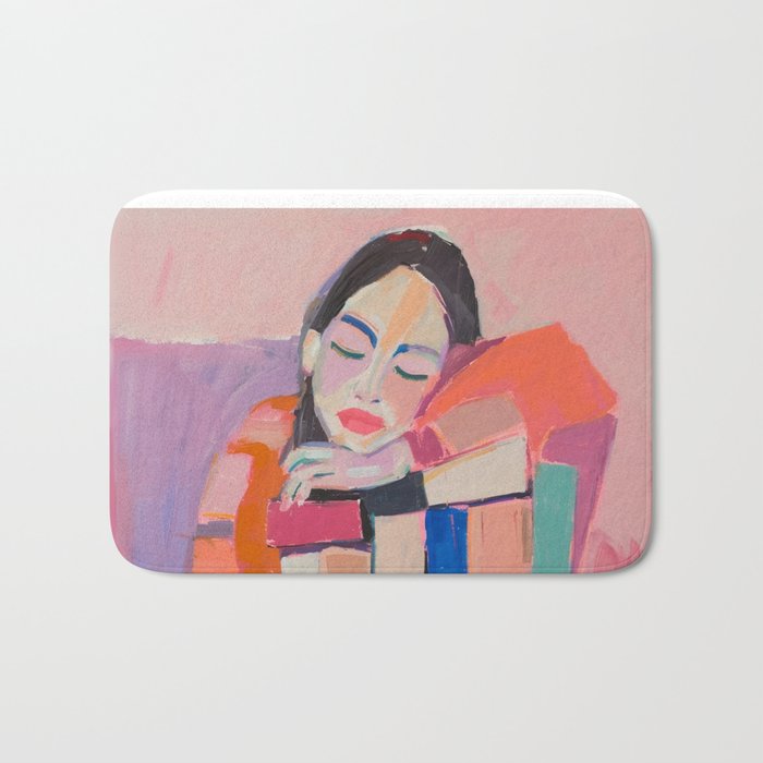 Woman Love for Books Bath Mat Gallery Image 1