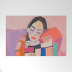 Woman Love for Books Welcome Mat Gallery Image 1