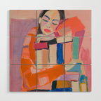 Woman Love for Books Wood Wall Art Gallery Image 1