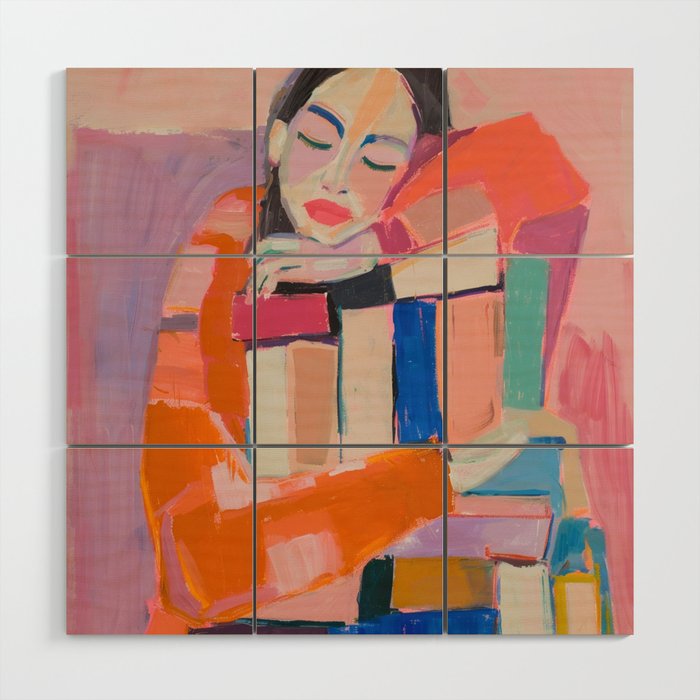 Woman Love for Books Wood Wall Art Gallery Image 1