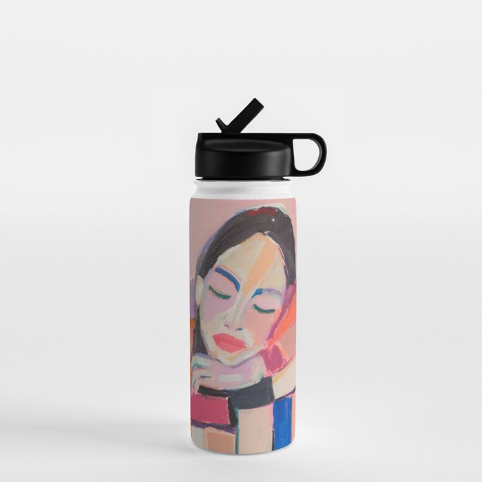 Woman Love for Books Water Bottle Gallery Image 1