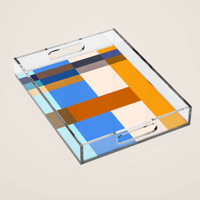 Seasonal Color Block Acrylic Tray Gallery Image 1