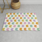 Spring Tulips X Rainbow Mid Century Flowers Rug Gallery Image 1