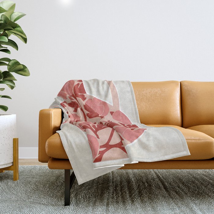 Vase and roses Throw Blanket Gallery Image 1