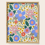 Pure Joy - colorful Floral  Serving Tray Gallery Image 1