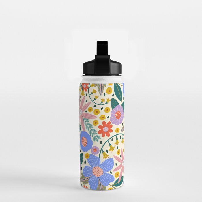 Pure Joy - colorful Floral  Water Bottle Gallery Image 2