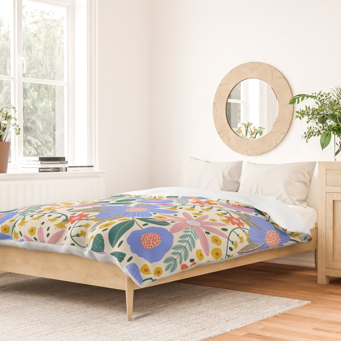 Pure Joy - colorful Floral  Duvet Cover Gallery Image 2