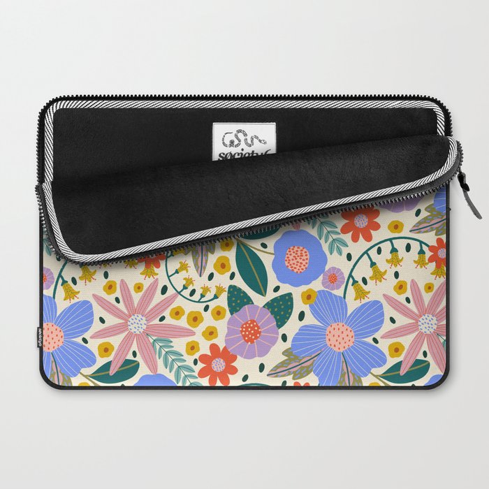 Pure Joy - colorful Floral  Laptop Sleeve Gallery Image 2