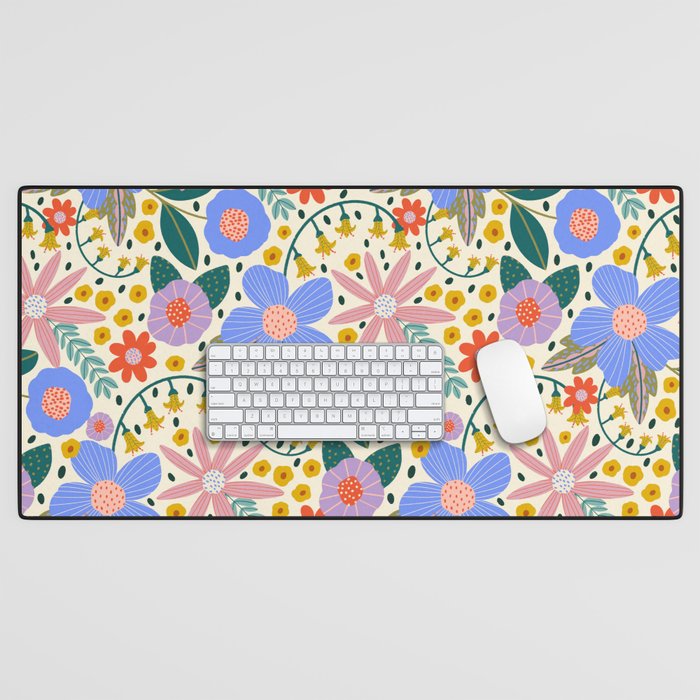 Pure Joy - colorful Floral  Desk Mat Gallery Image 1