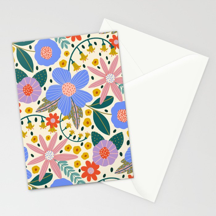 Pure Joy - colorful Floral  Stationery Card Gallery Image 2