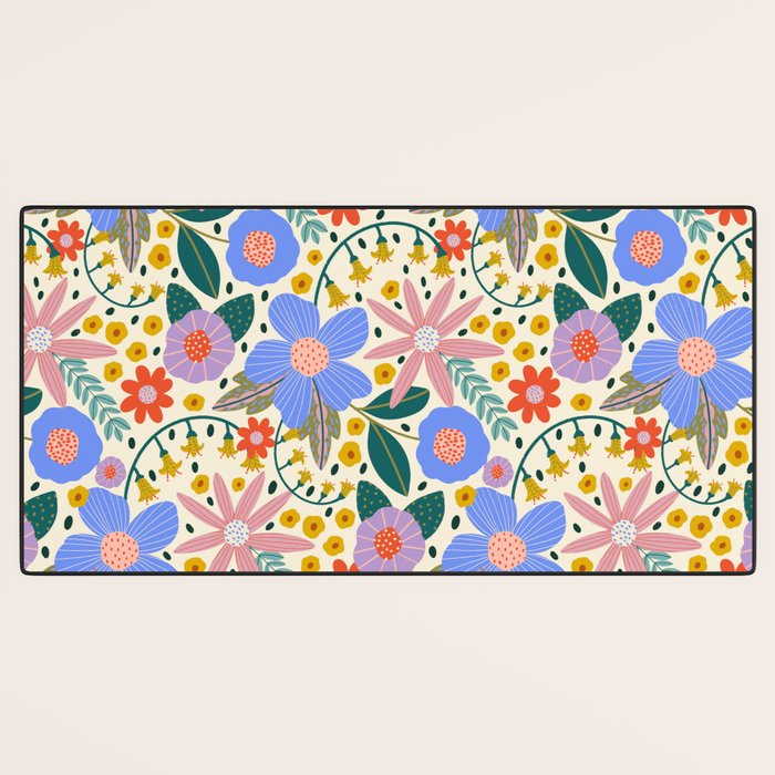 Pure Joy - colorful Floral  Desk Mat Gallery Image 3