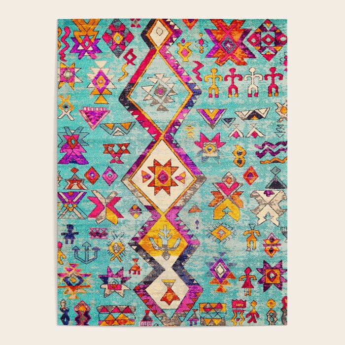 N178 - Antique Oriental Traditional Berber Bohemian Moroccan Style  Poster Gallery Image 4