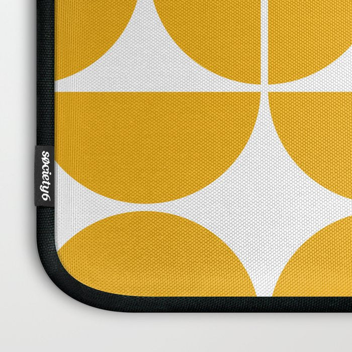 Mid Century Modern Geometric 04 Yellow Laptop Sleeve Gallery Image 3