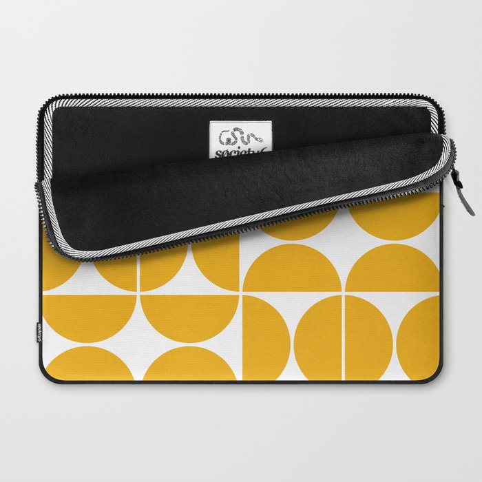 Mid Century Modern Geometric 04 Yellow Laptop Sleeve Gallery Image 2
