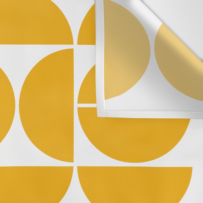 Mid Century Modern Geometric 04 Yellow Wall Tapestry Gallery Image 3