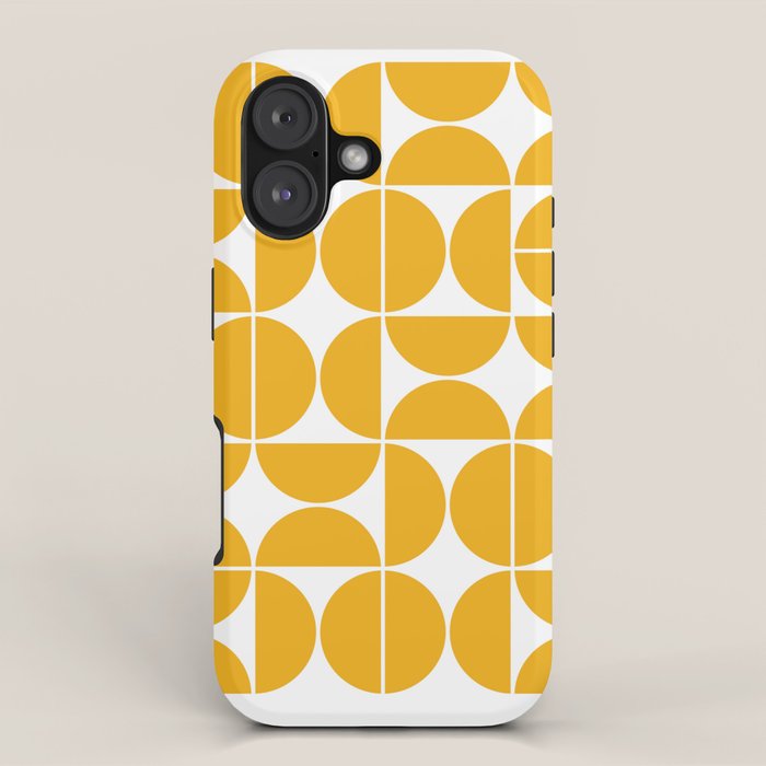 Mid Century Modern Geometric 04 Yellow iPhone Case Gallery Image 1