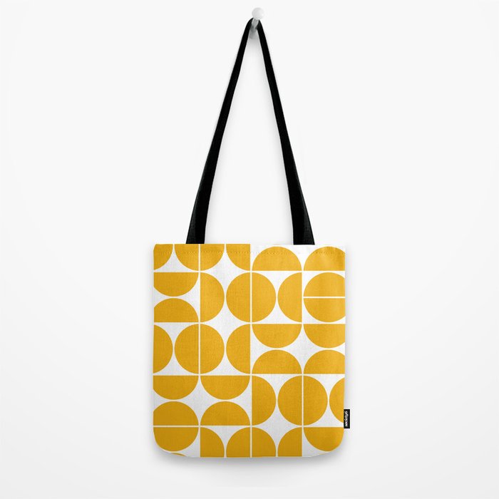 Mid Century Modern Geometric 04 Yellow Tote Bag Gallery Image 2