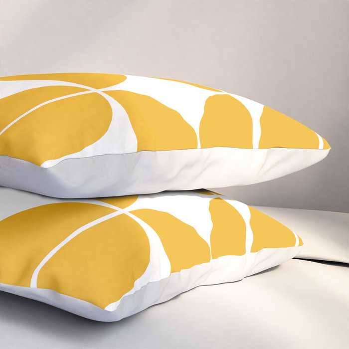 Mid Century Modern Geometric 04 Yellow Pillow Sham Gallery Image 3
