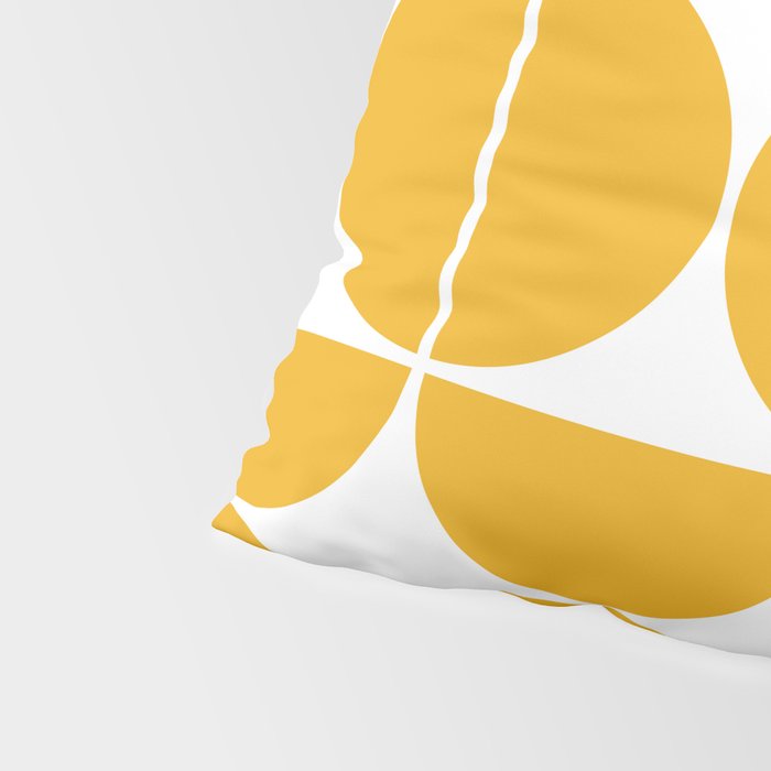 Mid Century Modern Geometric 04 Yellow Pillow Sham Gallery Image 4