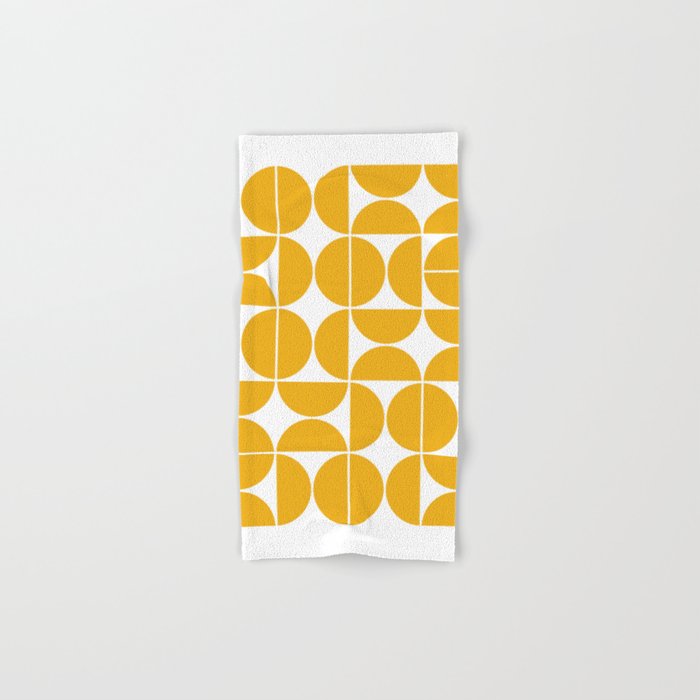 Mid Century Modern Geometric 04 Yellow Bath Towel Gallery Image 1