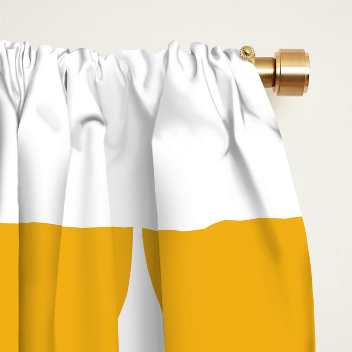 Mid Century Modern Geometric 04 Yellow Window Curtain Gallery Image 2