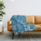 Hummingbird Garden II Throw Blanket Gallery Image 1