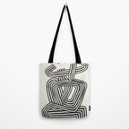Line art lady with hat Tote Bag Gallery Image 2