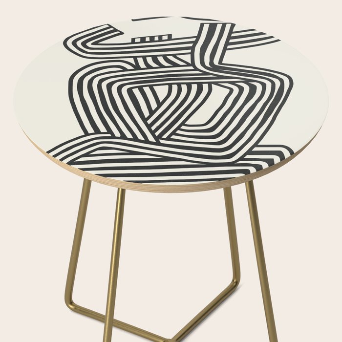 Line art lady with hat Side Table Gallery Image 2