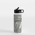 Line art lady with hat Water Bottle Gallery Image 1