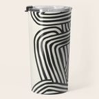 Line art lady with hat Travel Mug Gallery Image 3