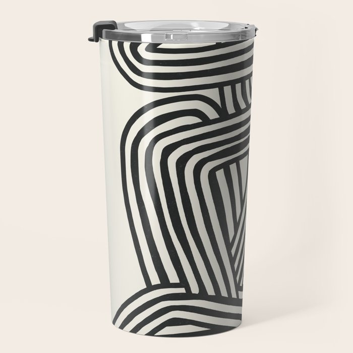 Line art lady with hat Travel Mug Gallery Image 3