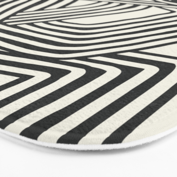 Line art lady with hat Bath Mat Gallery Image 3