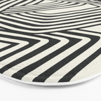 Line art lady with hat Bath Mat Gallery Image 3