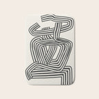 Line art lady with hat Bath Mat Gallery Image 1