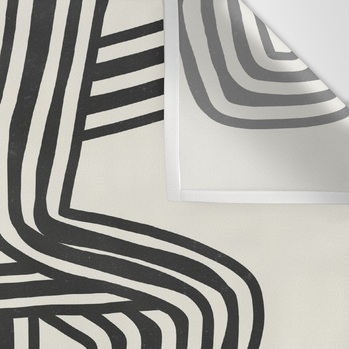 Line art lady with hat Wall Tapestry Gallery Image 3