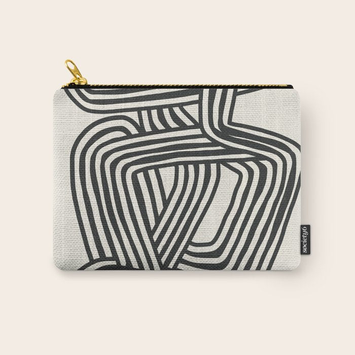 Line art lady with hat Carry All Pouch Gallery Image 1