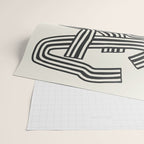 Line art lady with hat Wrapping Paper Gallery Image 2