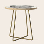 Line art lady with hat Side Table Gallery Image 1