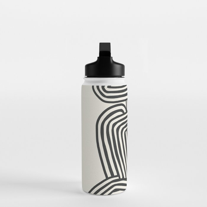 Line art lady with hat Water Bottle Gallery Image 3