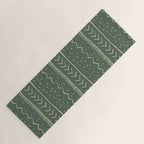 Moroccan Stripe in Leaf Green Yoga Mat Gallery Image 1