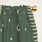 Moroccan Stripe in Leaf Green Window Curtain Gallery Image 2