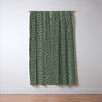 Moroccan Stripe in Leaf Green Window Curtain Gallery Image 3