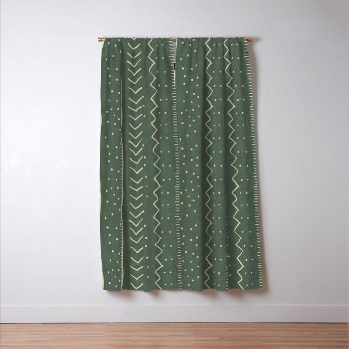 Moroccan Stripe in Leaf Green Window Curtain Gallery Image 3