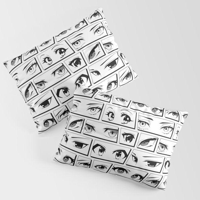 Anime eye cartoon comic art pattern Pillow Sham Gallery Image 3