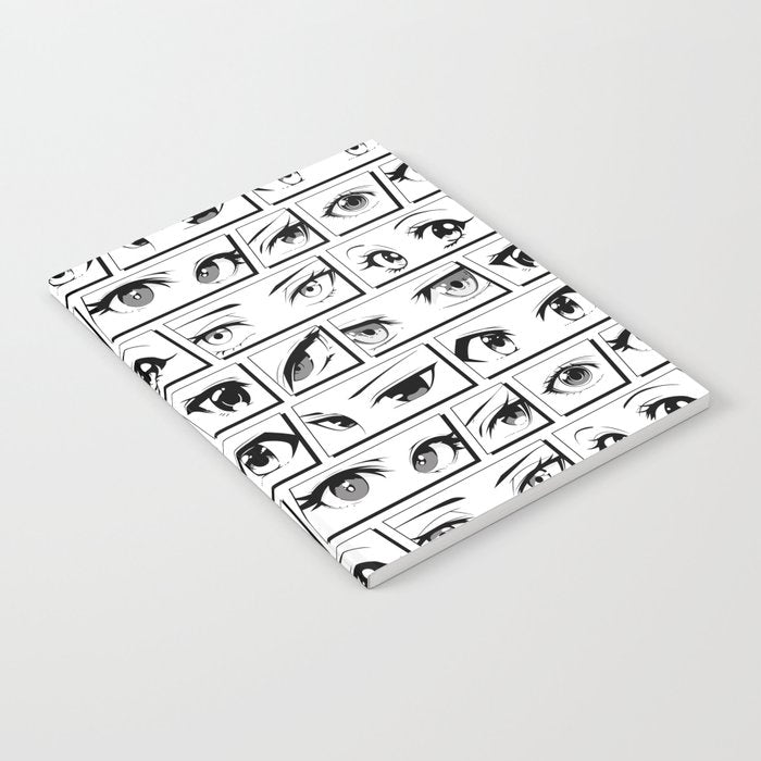 Anime eye cartoon comic art pattern Notebook Gallery Image 2