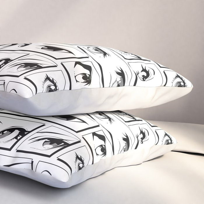 Anime eye cartoon comic art pattern Pillow Sham Gallery Image 3