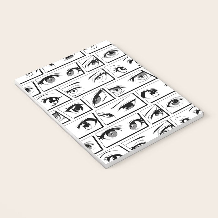 Anime eye cartoon comic art pattern Notebook Gallery Image 3