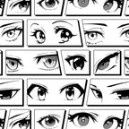 Anime eye cartoon comic art pattern Coffee Mug Gallery Image 2