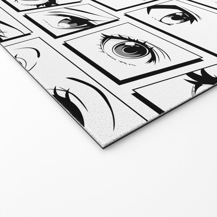 Anime eye cartoon comic art pattern Welcome Mat Gallery Image 2